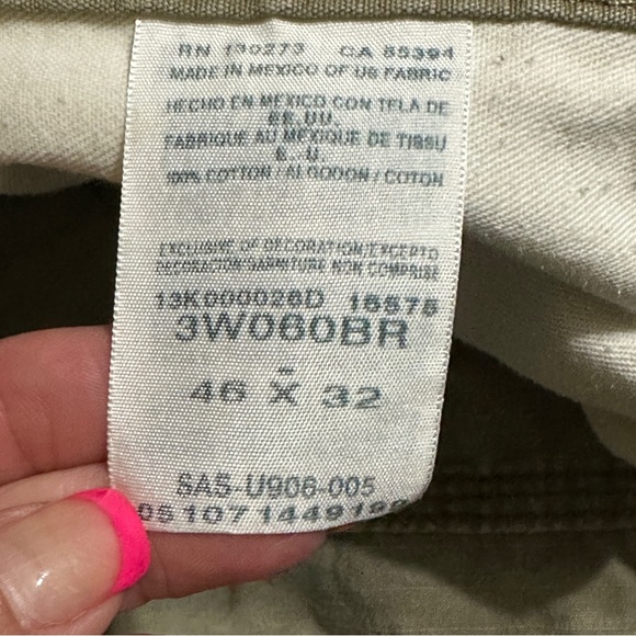 Wrangler Men's Olive Cargo Pants - Picture 6 of 6